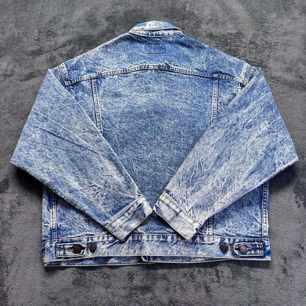Vintage 80s Levis Type 3 Jacket 70507 0229 Mens Large Acid Wash USA Made Trucker
